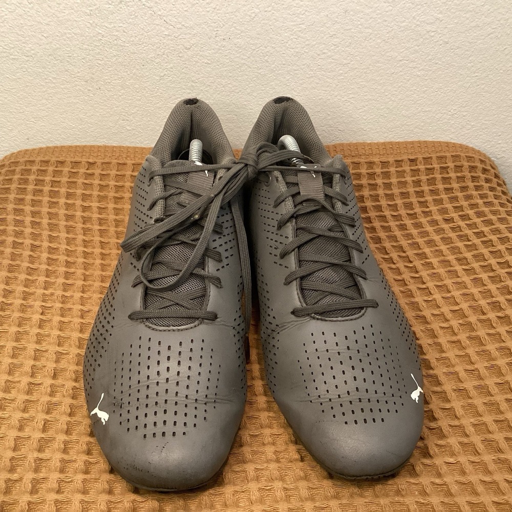 Puma Drift Cat 5 Ultra Mens Sz 13 Gray Leather‎ Perforated Shoes Sneakers - Picture 4 of 11